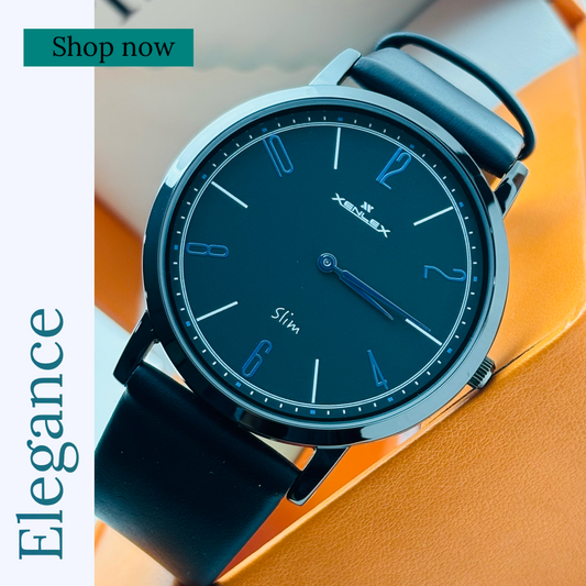 Eri Slim Leather Watch